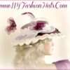 Ladies Eggplant Purple Satin Hat Butterflies Fashion Tea Designer Hats I9Q2