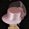 Lilac Lavender Purple Satin Formal Church Wedding Bridal Hat Flowers, Hats For Horse Races