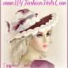 Ladies Eggplant Purple Satin Hat Butterflies Fashion Tea Designer Hats I9Q2