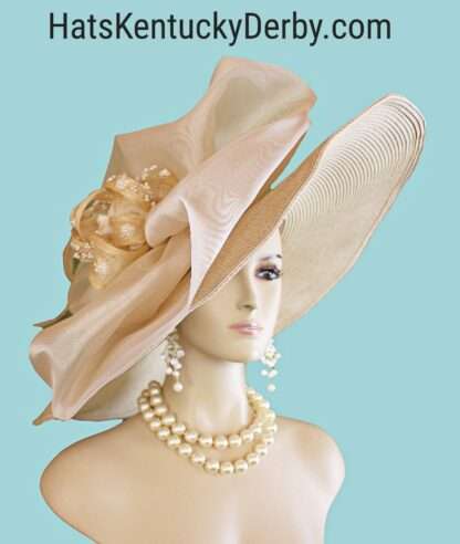 Premium Kentucky Derby Hats For Women, Hats For Horse Races, Hats For Weddings, Haute Couture Designer Hats, Mother Of The Bride Dress Hats, Large Brim Fashion Hats