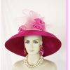 Designer Fuchsia Pink Hats For Women